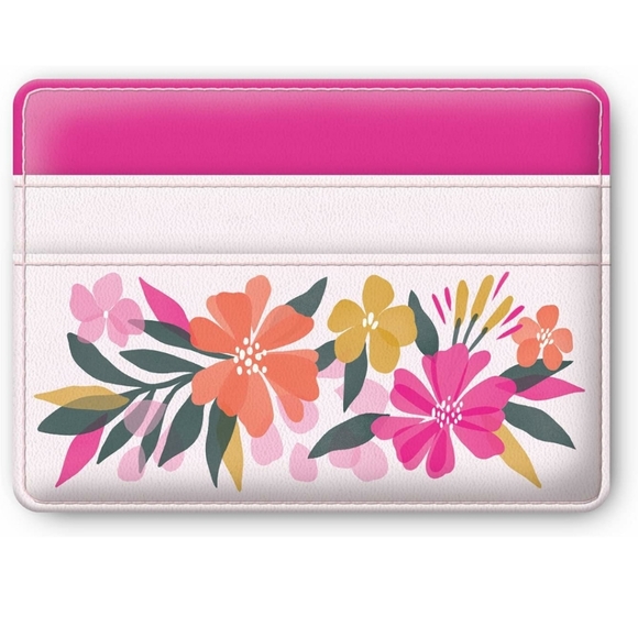 Lady Jayne Sunlit Garden Multicolor Floral Vegan Leather Credit Card Wallet NWT - Picture 4 of 8